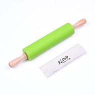 KLOUD City&reg; Wooden Handle Silicone Home Kitchen Cake Rolling Pin (Random color 11.75 inch) N3