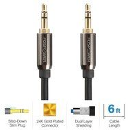 FosPower [25ft] 3.5mm Male to 3.5mm Male [AUX] Stereo Audio Cable - Step Down Design Auxiliary Cable for iPhone... N13