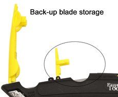 Modern Box Cutter, 3 blade depth setting , Squeeze Trigger and Edge Guides, Holster, Lanyard, Extra Blade - 1000... N3