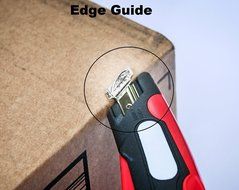 Modern Box Cutter, 3 blade depth setting , Squeeze Trigger and Edge Guides, Holster, Lanyard, Extra Blade - 1000... N5