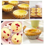 Tosnail 50pcs Egg Tart Aluminum Cupcake Cake Cookie Mold Tin Baking Tool Baking Cups N2