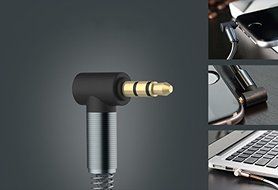 ROCK 1 Male To 2 Female 3.5mm Plug Earphone Y Splitter Extension Audio Cable For iPhone Samsung Color Tarnish N2