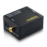 Musou Digital Optical Coax to Analog RCA Audio Converter Adapter with Fiber Cable N3