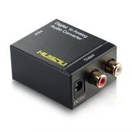 Musou Digital Optical Coax to Analog RCA Audio Converter Adapter with Fiber Cable N4
