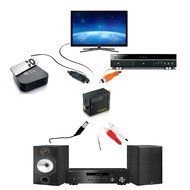 Musou Digital Optical Coax to Analog RCA Audio Converter Adapter with Fiber Cable N7