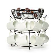 Gourmet Basics by Mikasa Rotating Mug Tree, Antique Black N4