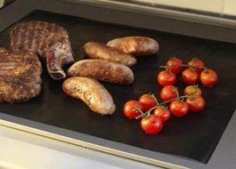 Baking Sheet Roasting Dishes BBQ Hotplate Liner Oven Roasting Mat Trays Sheet Bakeware Set Teflon Black 40 X 100cm... N2