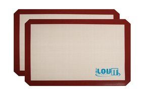 Silicone Baking Mat Set of 2- Lovit Scientific Best Quality Silicone Mats for Baking, Concentrates &amp; Cookie Rolling...