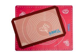 Silicone Baking Mat Set of 2- Lovit Scientific Best Quality Silicone Mats for Baking, Concentrates &amp; Cookie Rolling... N2