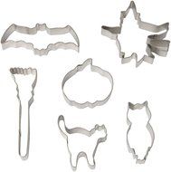 R &amp; M International Gift Boxed Set of Halloween Cookie Cutters with Vintage Graphics and Shapes - Set includes...