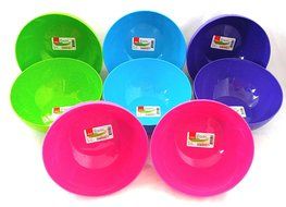 Set of 8 Click Home Design Large Serving and Mixing Bowls (4 different colors)