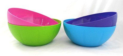 Set of 8 Click Home Design Large Serving and Mixing Bowls (4 different colors) N9