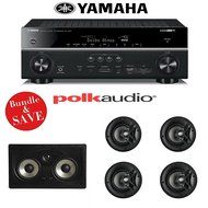 Yamaha RX-V781BL 7.2-Channel 4K A/V Receiver + Polk Audio V60 5.0 In-Wall / In-Ceiling Home Speaker System