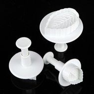 Cookie Cutter Flower Mini Xmas Rose Leaf Fondant Cake Cutter Plunger Paste Sugarcraft Decor Mold Tool 1set of... N5