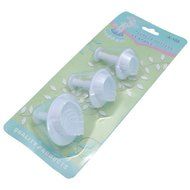Cookie Cutter Flower Mini Xmas Rose Leaf Fondant Cake Cutter Plunger Paste Sugarcraft Decor Mold Tool 1set of... N8