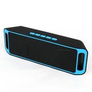 Hopestar Portable Wireless Speaker Bluetooth Built-in Mic FM Radio-Blue