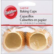 Wilton Gold Mini Cups, 36-Count