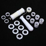 Obsidian Fondant Cake Flour Sugar Cutter Embosser Decorating Bar Tool Set