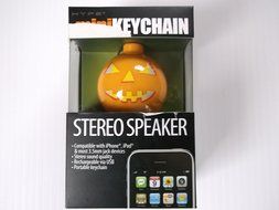 Hype Mini Keychain Stereo Speaker Halloween Pumpkin/Jack-O-Lantern Style