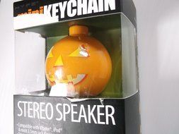 Hype Mini Keychain Stereo Speaker Halloween Pumpkin/Jack-O-Lantern Style N4