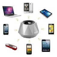 PINGKO Portable Best High-end Stereo Mini Diamond Mini Bluetooth Speaker with Built-in Microphone for Hands-Free... N4