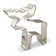 Ann Clark Moose Cookie Cutter - 4.3-inches - Tin Plated Steel