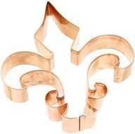 Old River Road Fleur de lis Shape Cookie Cutter, Copper