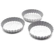Wenwins Non stick Bakeware Pie Pan Egg Tart Stainless Steel Egg Tart Mold(3-pack)