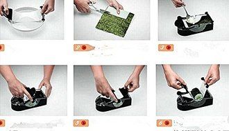 Drhob Plastic Sushi Roller/ Vegetable meat rolls Machine/ Kitchen Grape/Cabbage Leaf Rolling Tool/ DIY Roll Maker... N3