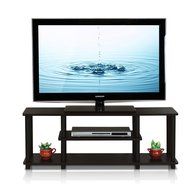 Furinno 12250R1WN/BK Turn-N-Tube No Tools 3D 3-Tier Entertainment TV Stands, Walnut N3