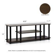 Furinno 12250R1WN/BK Turn-N-Tube No Tools 3D 3-Tier Entertainment TV Stands, Walnut N5