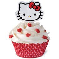 Wilton 24 Count Hello Kitty cup cake Decorating Kit, Multicolor
