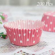 Professional Beau Chan 200Pcs/lot Paper Cake Cup Liners Baking Cup Muffin Cases-Pink Polka Dot
