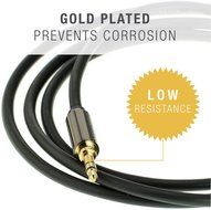 Mediabridge 3.5mm Male To Male Stereo Audio Cable (4 Feet) - Step Down Design - (Part# MPC-35-4 ) N10