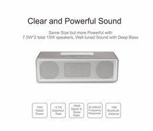 NIER iRock Mini Portable Wireless Bluetooth Speaker With Aluminum Housing, 7.5W2 Total 15W, Powerful Sound(Grey) N2