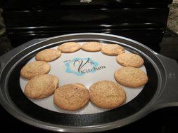 Round 12 Inch Non-Stick Silicone Baking Mat for Pizza Pans Made by Mrs. V&#039;s Kitchen N9