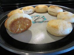 Round 12 Inch Non-Stick Silicone Baking Mat for Pizza Pans Made by Mrs. V&#039;s Kitchen N12