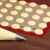 Silicon Mat for Baking and Cooking - 2 Pack - Red - Professional Grade Non-stick - Best for Cookies, Pizzas, Pretzels... N3
