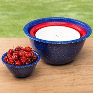 Zak! Designs Confetti Mixing Bowls (4 Piece Set), Durable and BPA-free Melamine, Assorted Orange N9