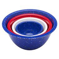 Zak! Designs Confetti Mixing Bowls (4 Piece Set), Durable and BPA-free Melamine, Assorted Orange N16