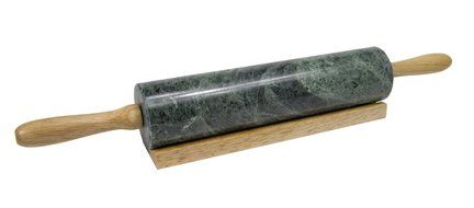 Marble Rolling Pin and Base, White N4
