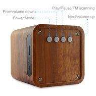 LEFON Wood Bluetooth 4.0 Wireless Speaker with FM Radio 1800mAh Rechargable Battery Support AUX TF Card MP3 Player... N2