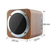 LEFON Wood Bluetooth 4.0 Wireless Speaker with FM Radio 1800mAh Rechargable Battery Support AUX TF Card MP3 Player... N3