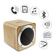 LEFON Wood Bluetooth 4.0 Wireless Speaker with FM Radio 1800mAh Rechargable Battery Support AUX TF Card MP3 Player... N12