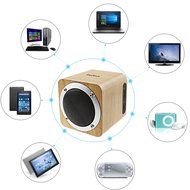 LEFON Wood Bluetooth 4.0 Wireless Speaker with FM Radio 1800mAh Rechargable Battery Support AUX TF Card MP3 Player... N14