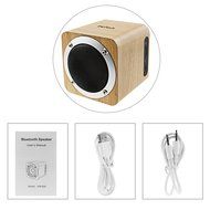 LEFON Wood Bluetooth 4.0 Wireless Speaker with FM Radio 1800mAh Rechargable Battery Support AUX TF Card MP3 Player... N15