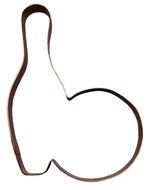 Large Bowling Ball and Pin Copper Cookie Cutter