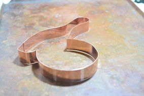 Large Bowling Ball and Pin Copper Cookie Cutter N3