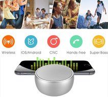 Iron Hammer&reg;Ultra Portable Bluetooth Wireless Speaker with Microphone for Smartphones/Tablet/Laptops(silver)