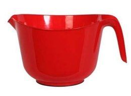 P&amp;r 2.5 Quart Plastic Batter Bowl with Handle, Red